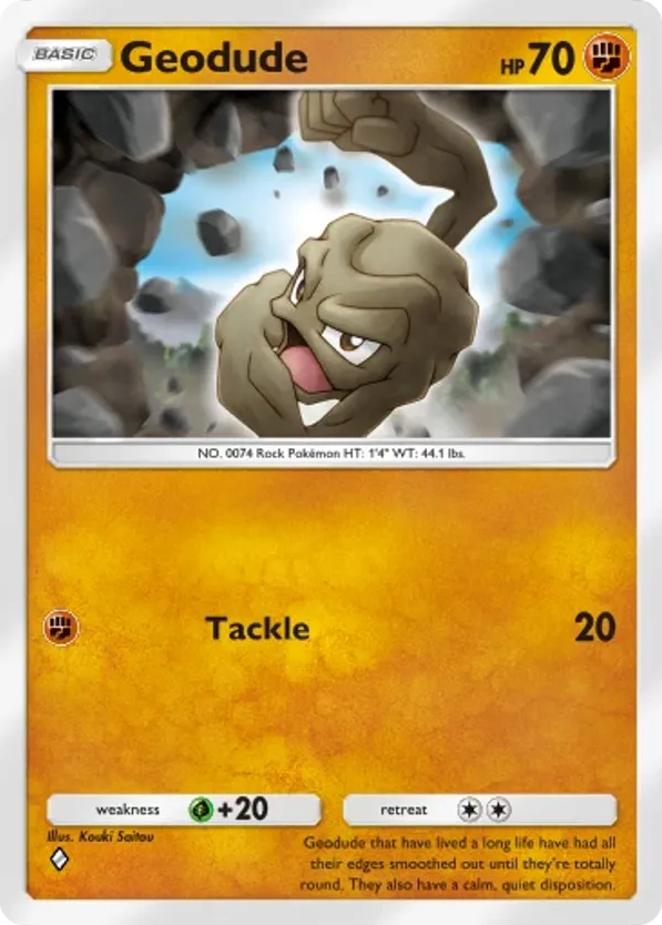 Geodude card front