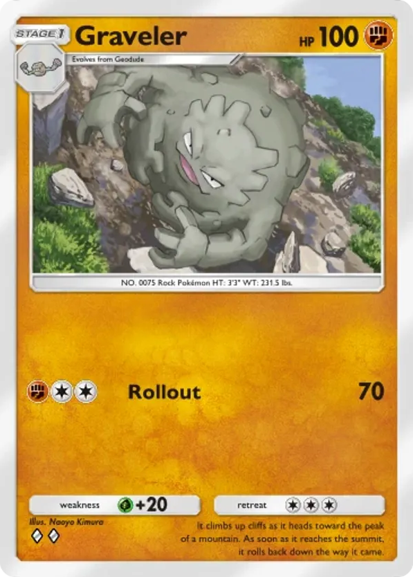 Graveler card front