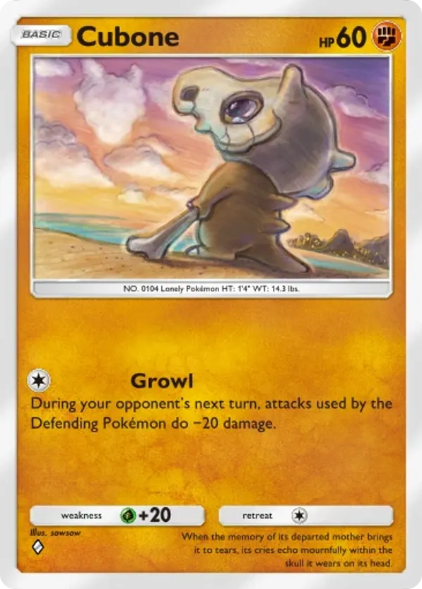 Cubone card front