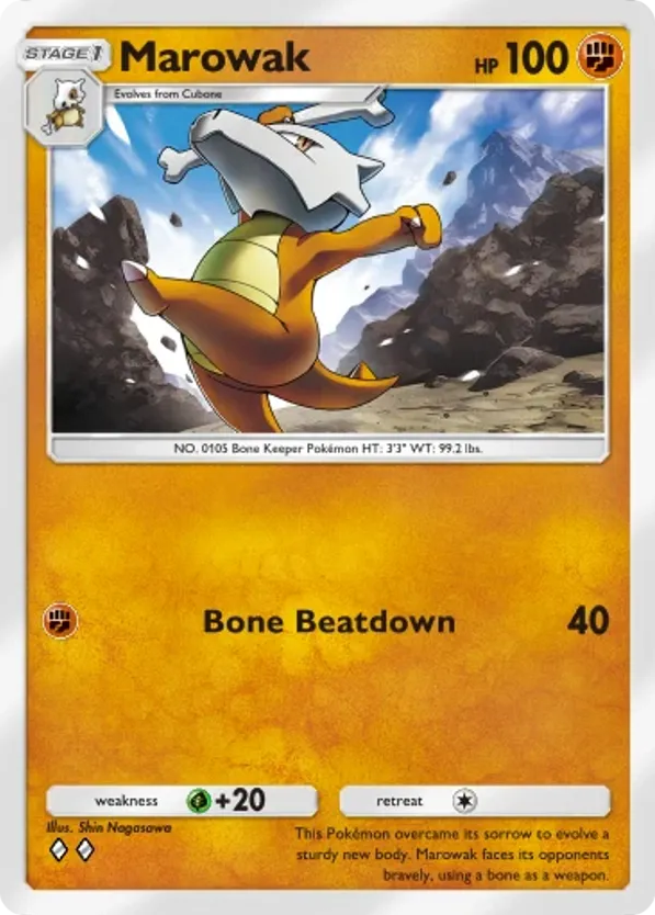 Marowak card front