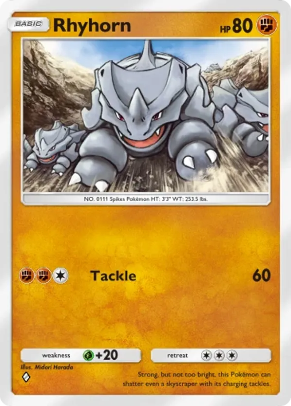Rhyhorn card front