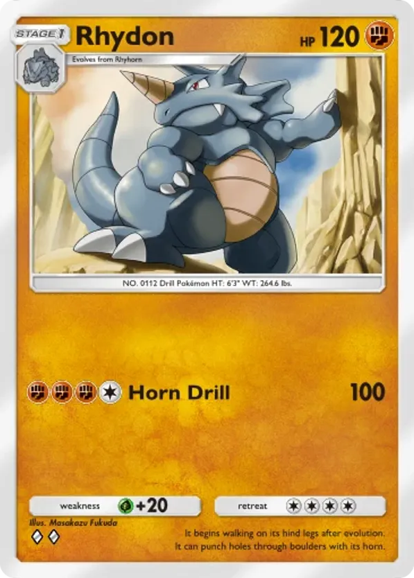Rhydon card front
