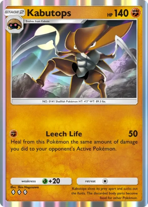 Kabutops card front