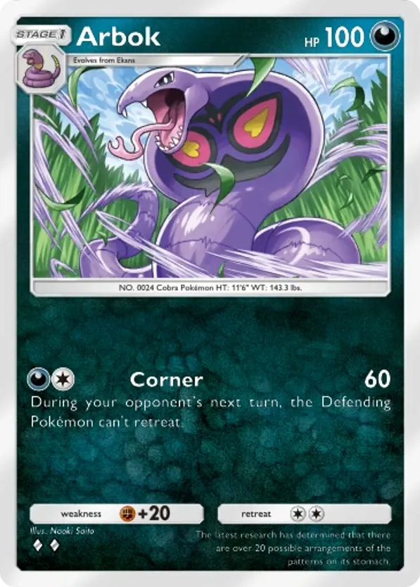 Arbok card front