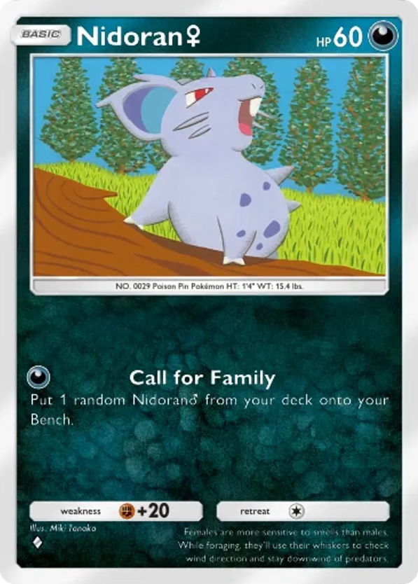Nidoran♀ card front