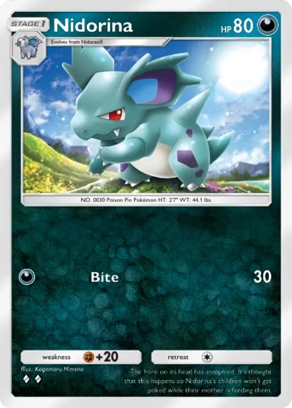 Nidorina card front