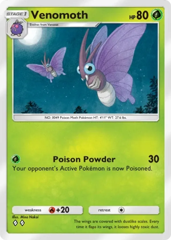Venomoth card front