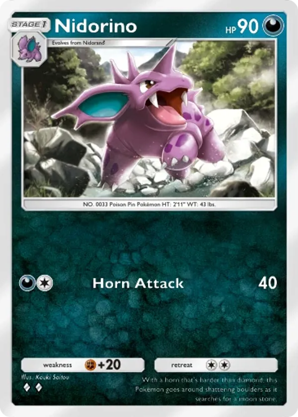 Nidorino card front