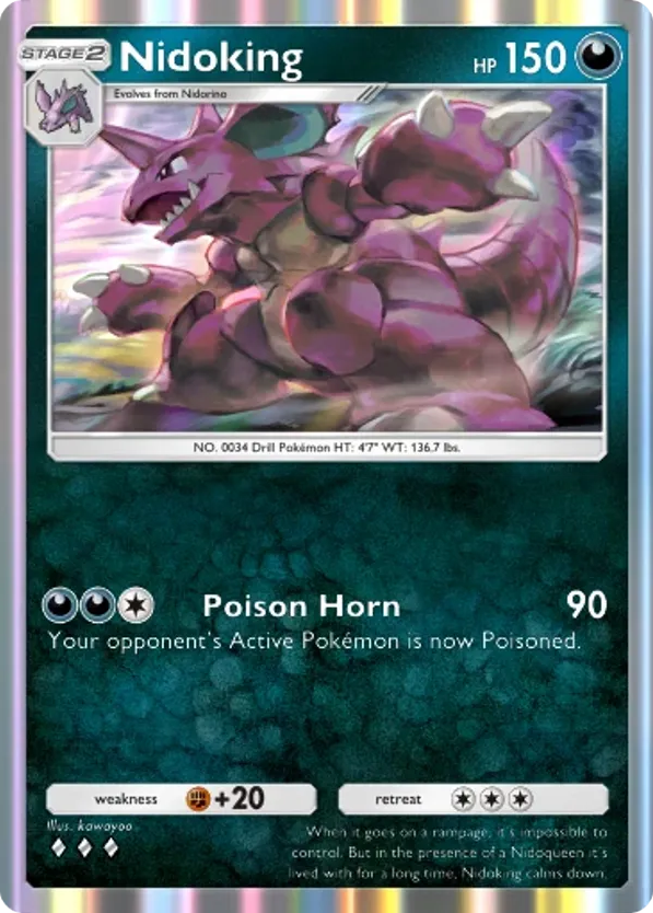 Nidoking card front