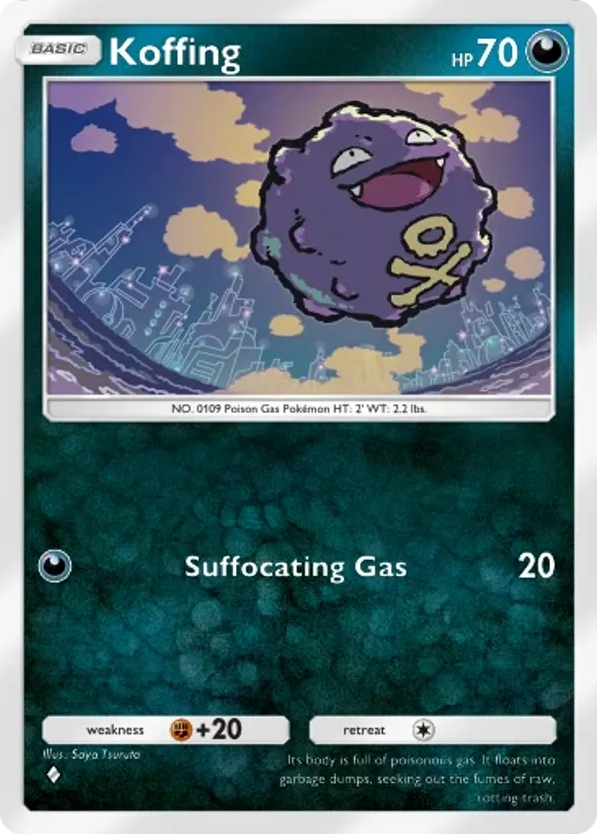 Koffing card front