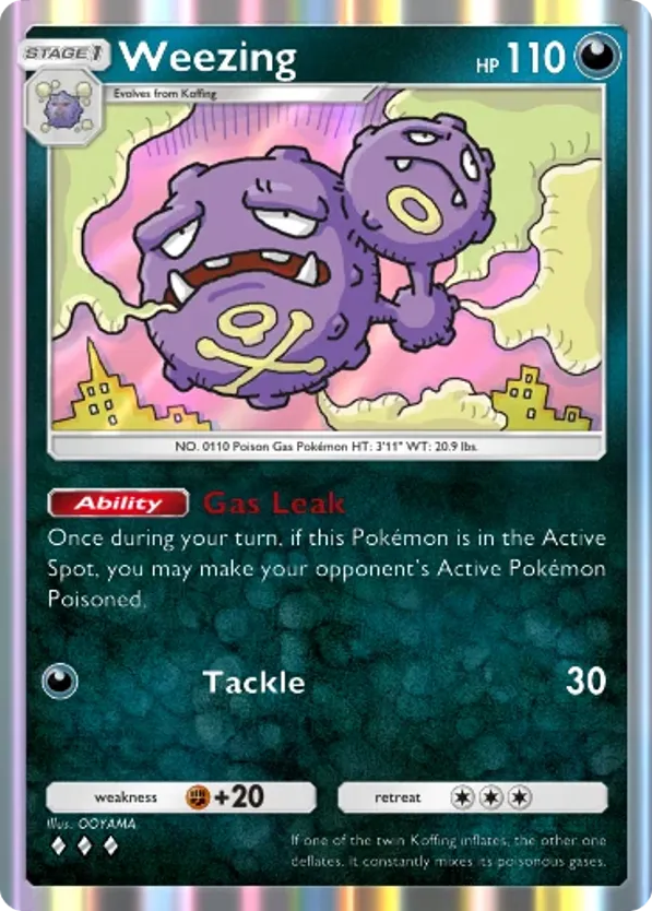Weezing card front