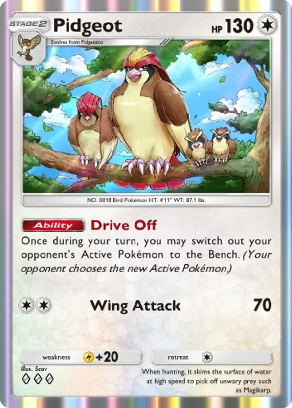 Pidgeot card front