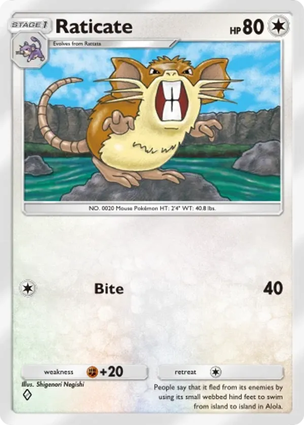 Raticate card front