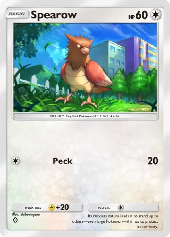 Spearow card front