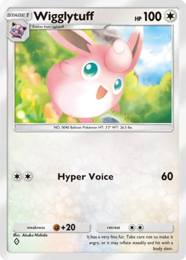 Wigglytuff card front