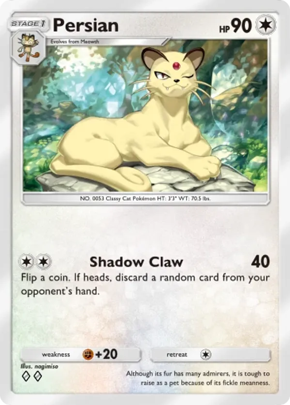 Persian card front