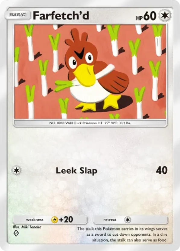 Farfetch'd card front
