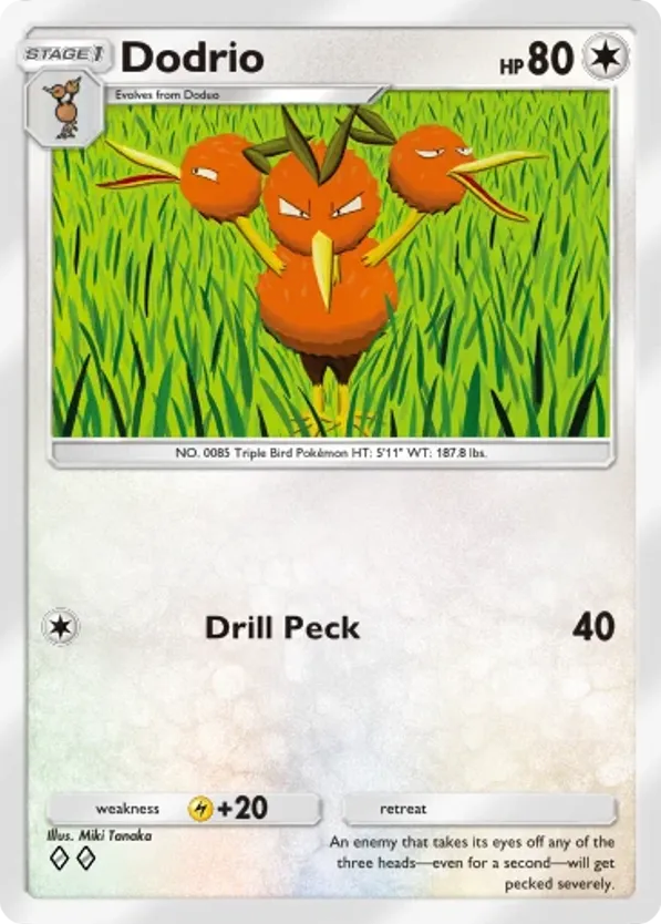 Dodrio card front