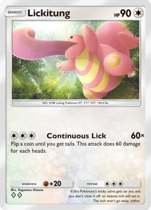 Lickitung card front