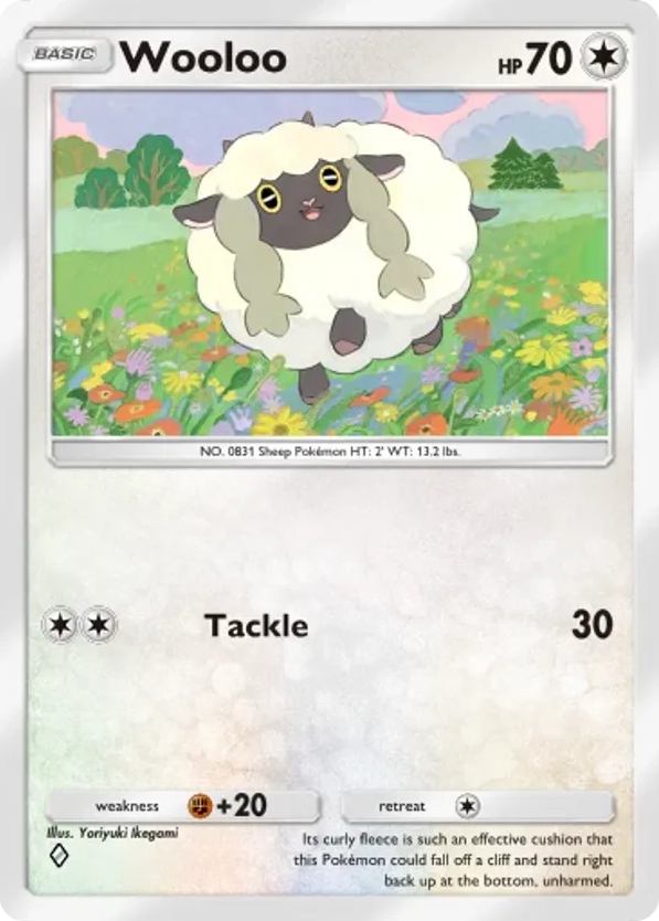 Wooloo card front