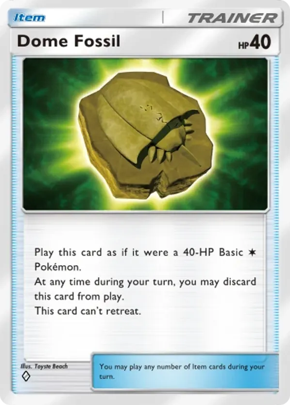 Dome Fossil card front