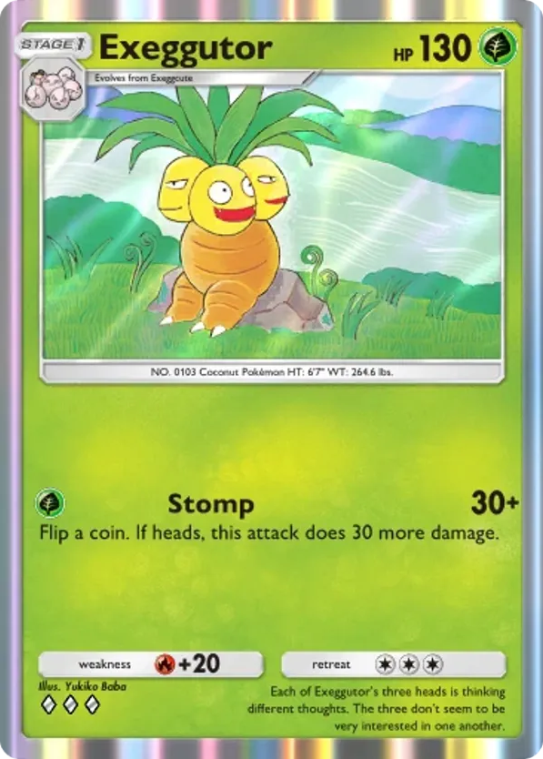 Exeggutor card front
