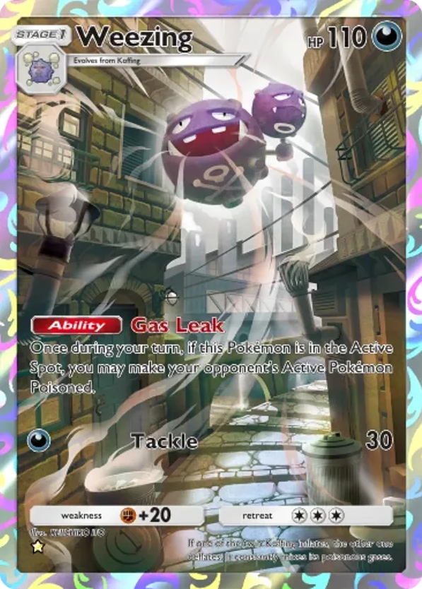Weezing card front