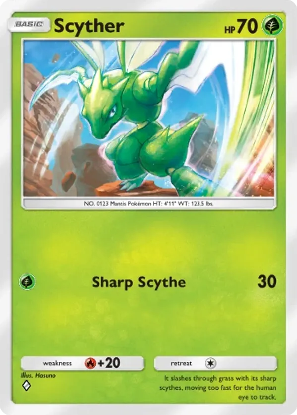 Scyther card front