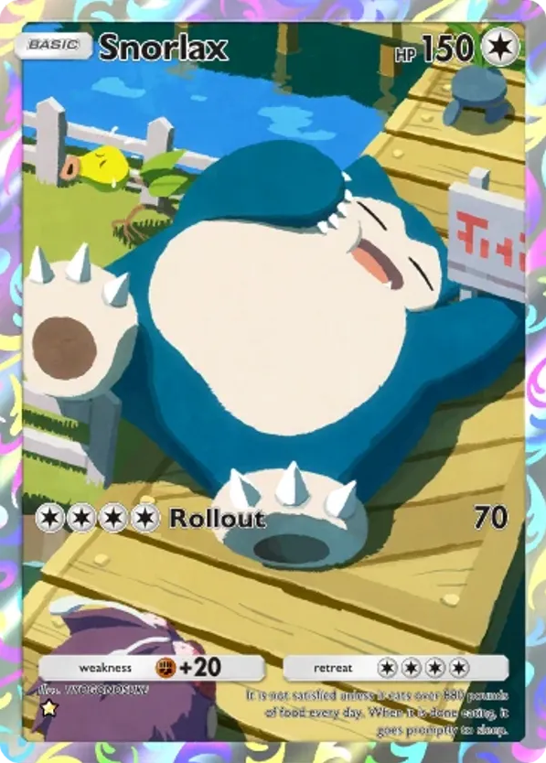 Snorlax card front