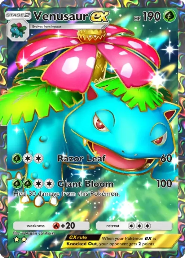 Venusaur ex card front