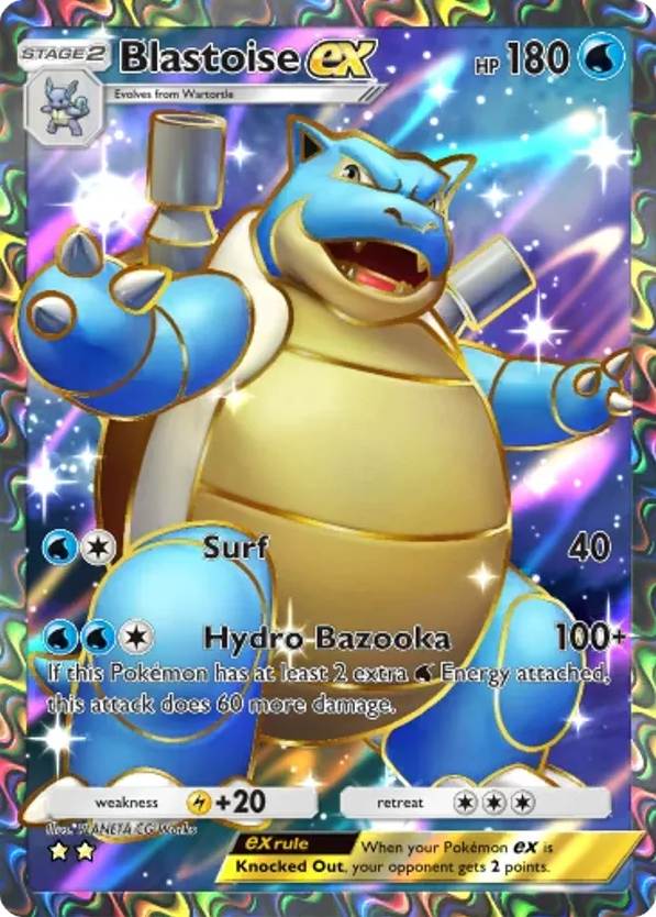 Blastoise ex card front