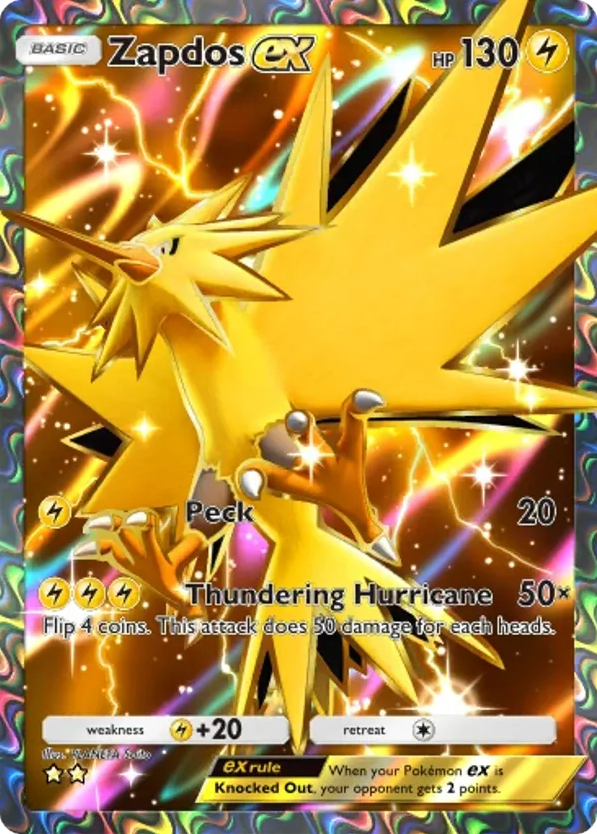 Zapdos ex card front
