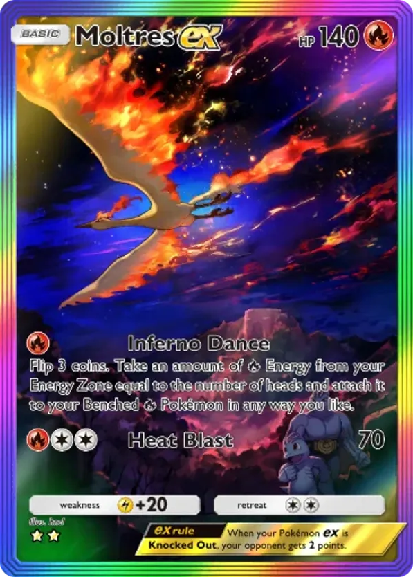 Moltres ex card front