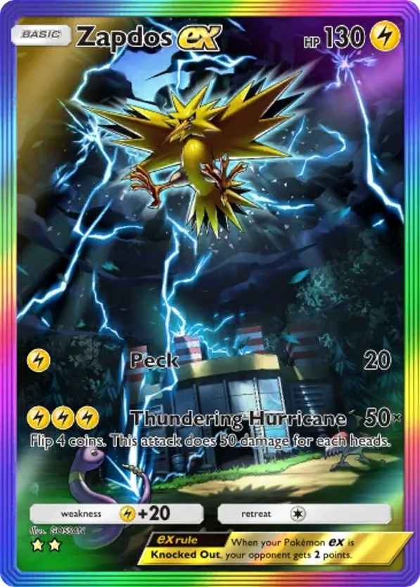 Zapdos ex card front