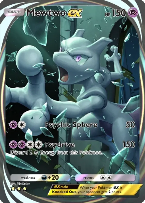 Mewtwo ex card front