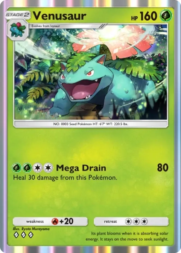 Venusaur card front