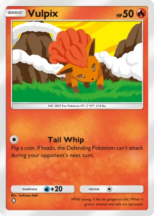 Vulpix card front