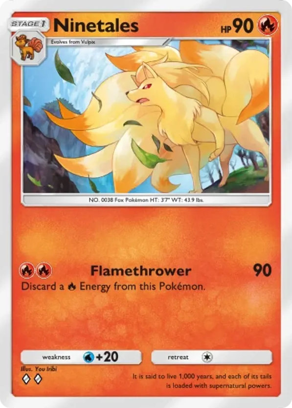 Ninetales card front