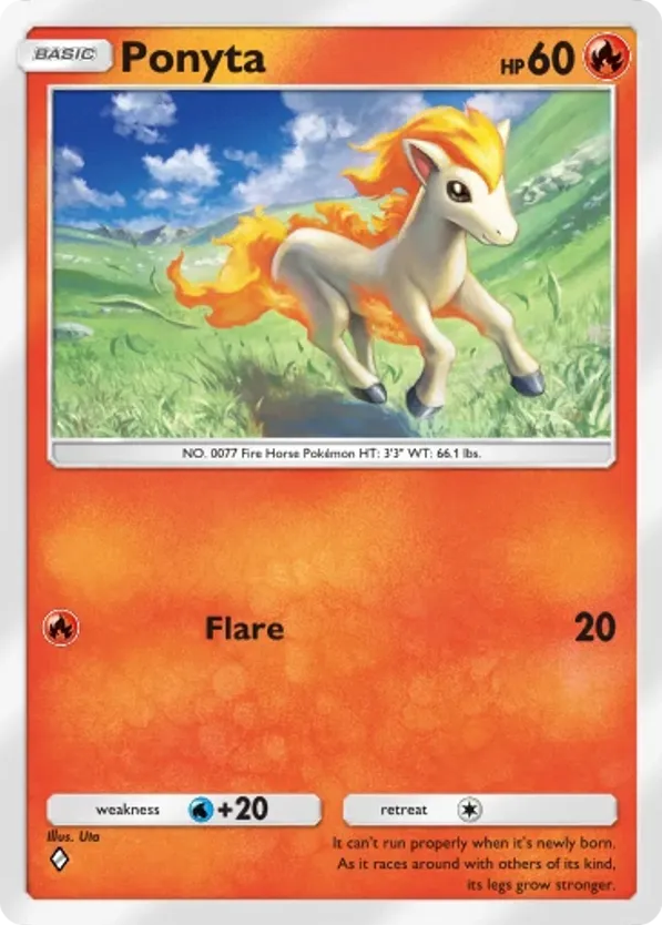 Ponyta card front