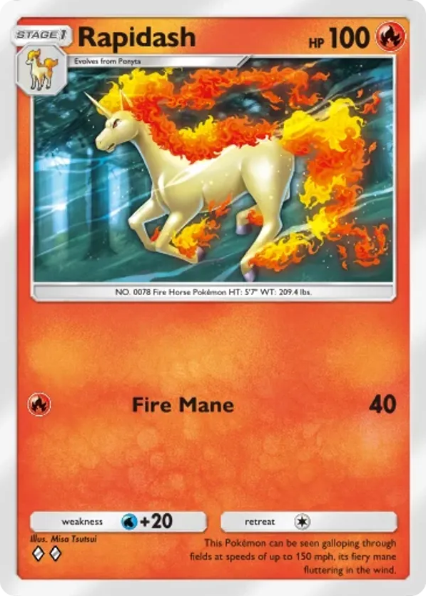 Rapidash card front