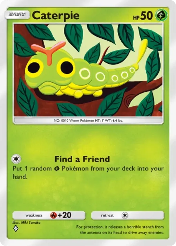 Caterpie card front