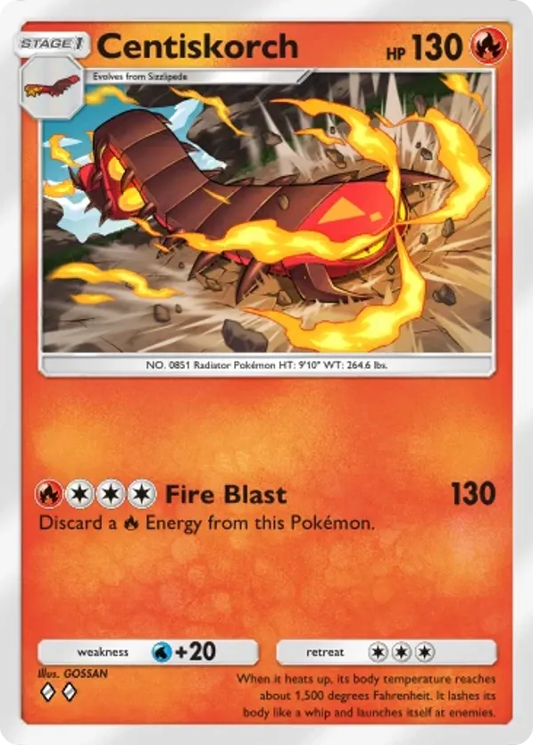 Centiskorch card front