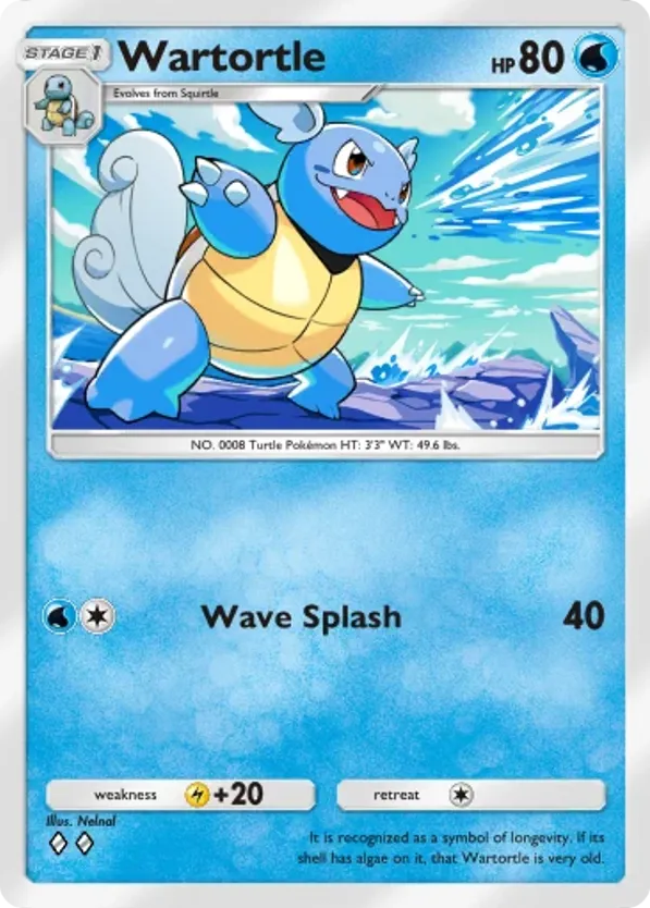 Wartortle card front