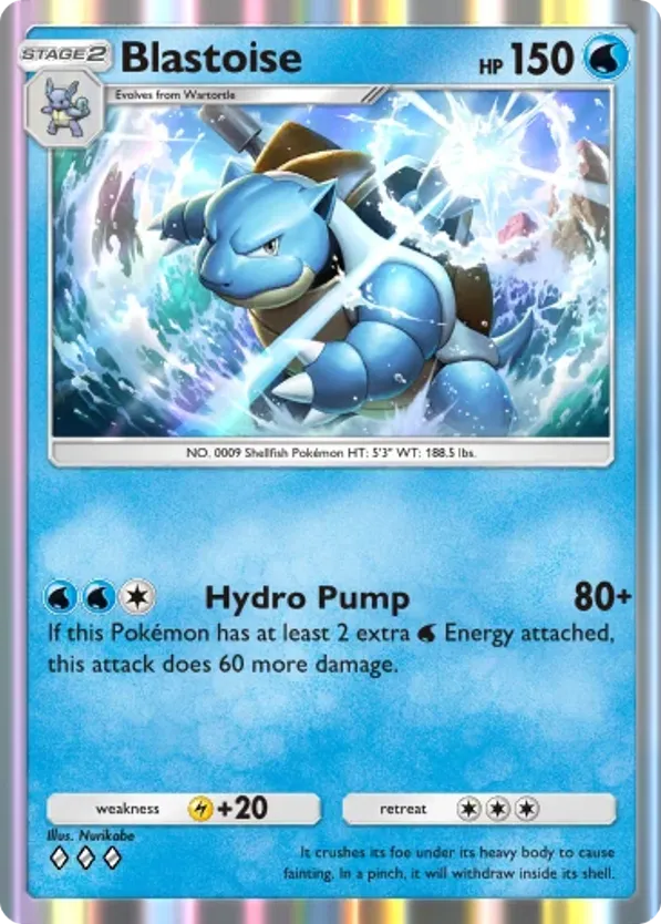 Blastoise card front