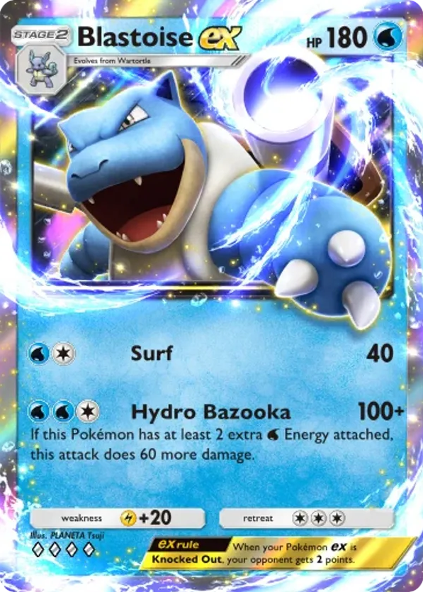 Blastoise ex card front
