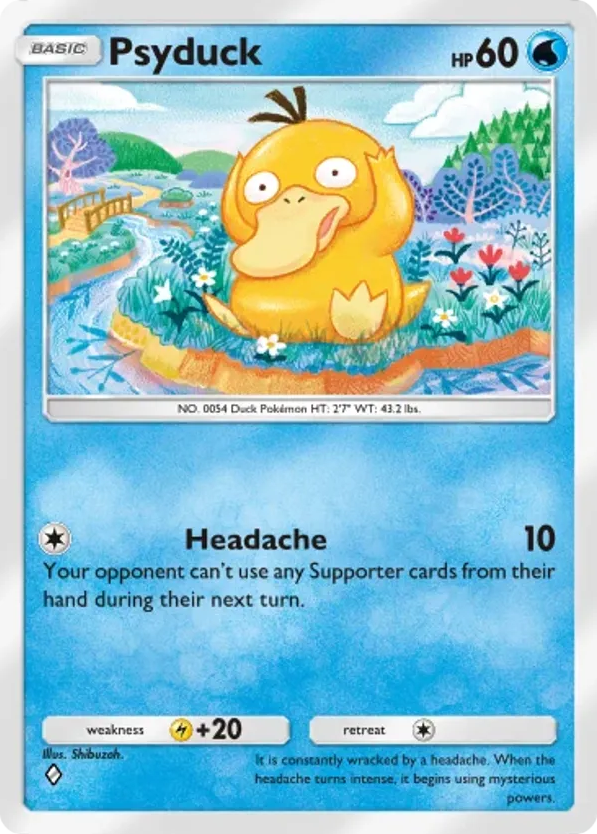 Psyduck card front
