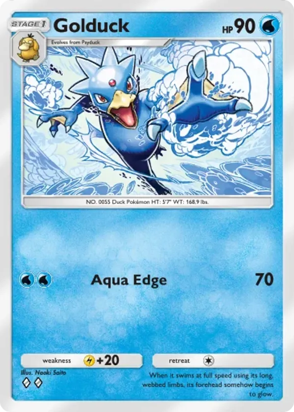 Golduck card front