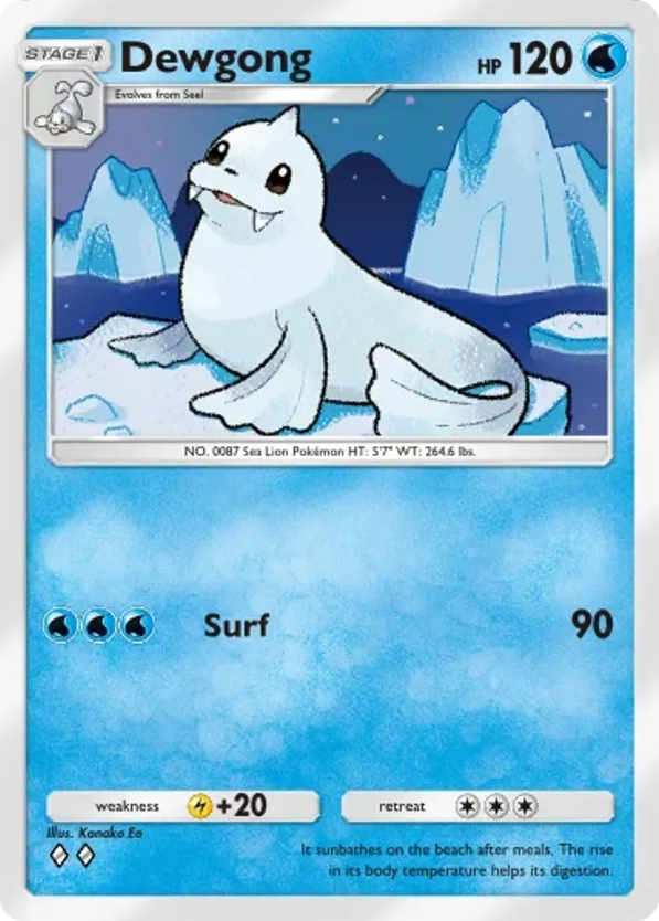 Dewgong card front