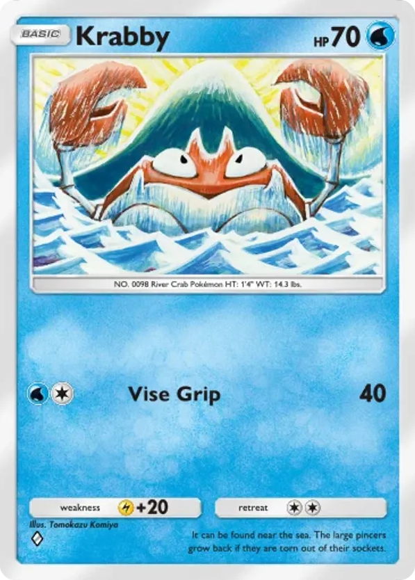 Krabby card front