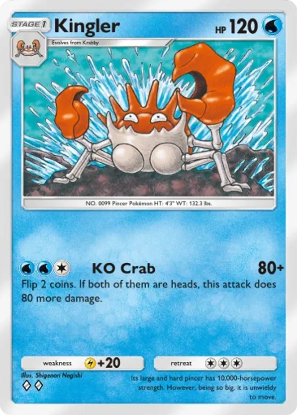 Kingler card front